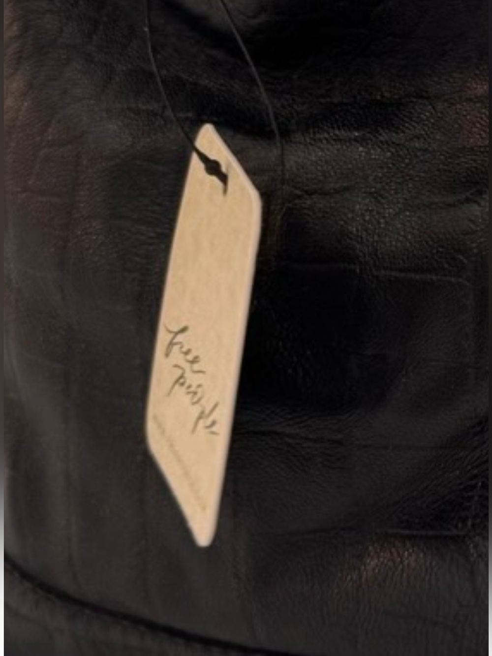 Free People Black Tote/ weekender bag with Pink and Gold Floral Embroidery - Picture 12 of 16